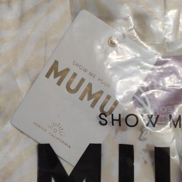 Show Me Your Mumu x Curateur The Harlow Robe Animal Print O/S New - Picture 4 of 5